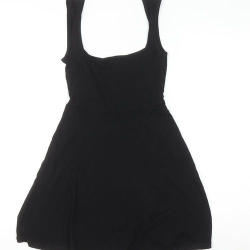 ASOS DESIGN Women's Black Scoop Neck Jersey Tank Dress Size 6
