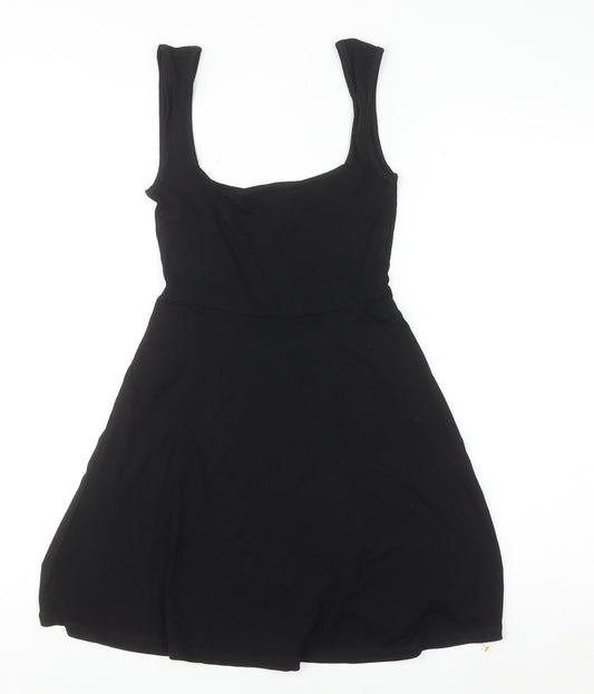 ASOS DESIGN Women's Black Scoop Neck Jersey Tank Dress Size 6