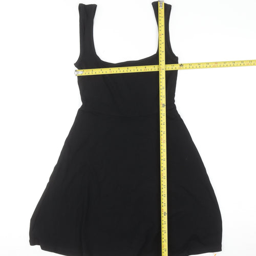 ASOS DESIGN Women's Black Scoop Neck Jersey Tank Dress Size 6