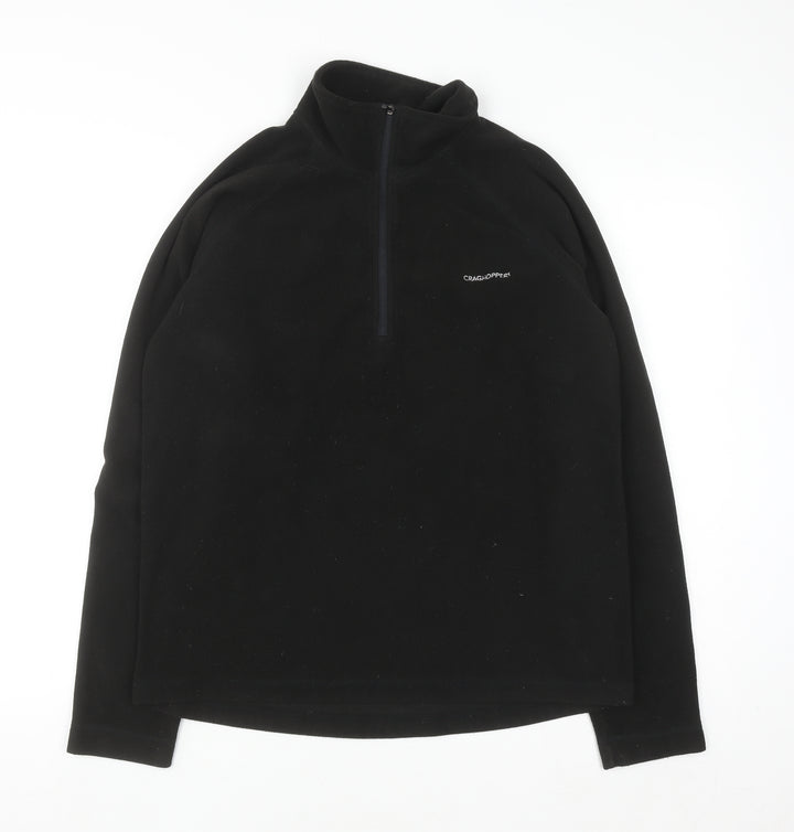 Craghoppers Men's Black Fleece 1/2 Zip Pullover Sweatshirt Size S