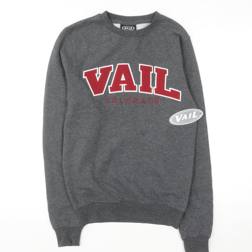 Vail Resort Wear Men's Grey Pullover Sweatshirt XS