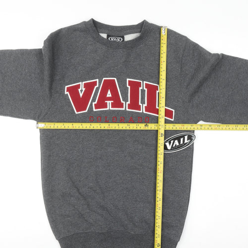 Vail Resort Wear Men's Grey Pullover Sweatshirt XS