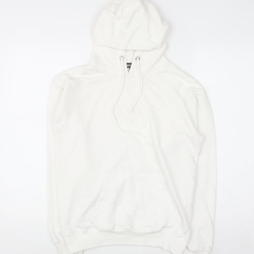 Missguided Women's White Pullover Hoodie Size 6 Cotton Blend