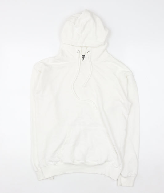 Missguided Women's White Pullover Hoodie Size 6 Cotton Blend