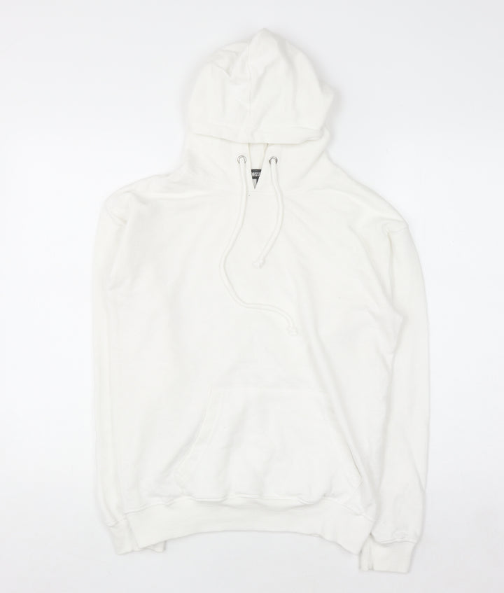 Missguided Women's White Pullover Hoodie Size 6 Cotton Blend