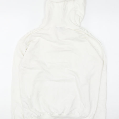 Missguided Women's White Pullover Hoodie Size 6 Cotton Blend