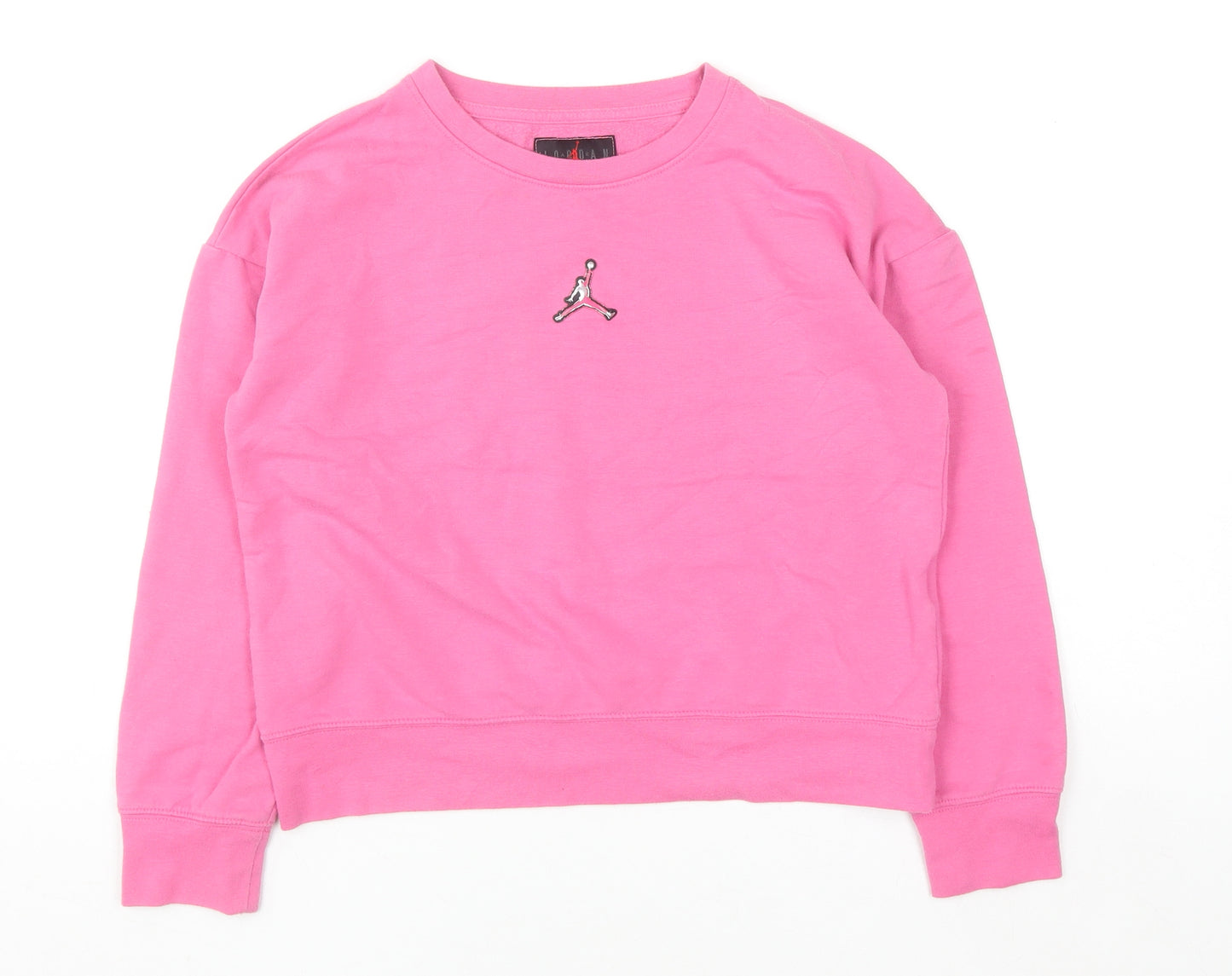 Jordan Girls Pink Crew Neck Pullover Sweatshirt 10-12 Years