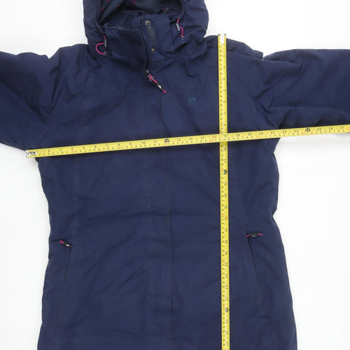 Trespass Women's Navy Waterproof Hooded Parka Coat Size 14 L
