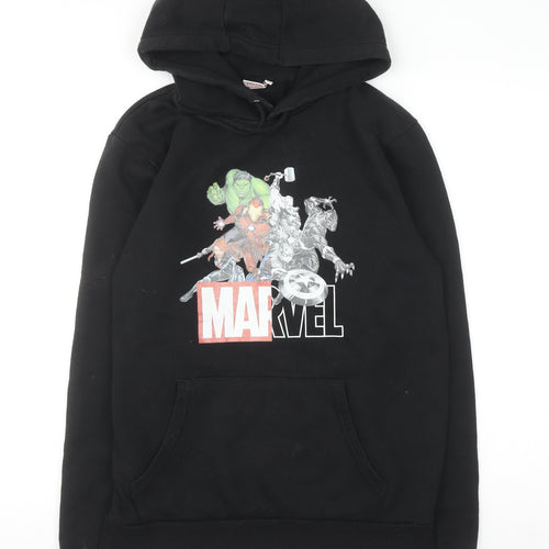 Marvel Men's Black Pullover Hoodie M Avengers Graphic Fleece