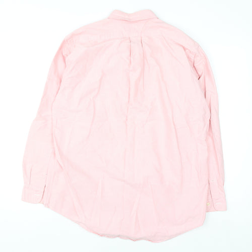 Ralph Lauren Men's Pink Long Sleeve Cotton Polo Shirt Size 16
