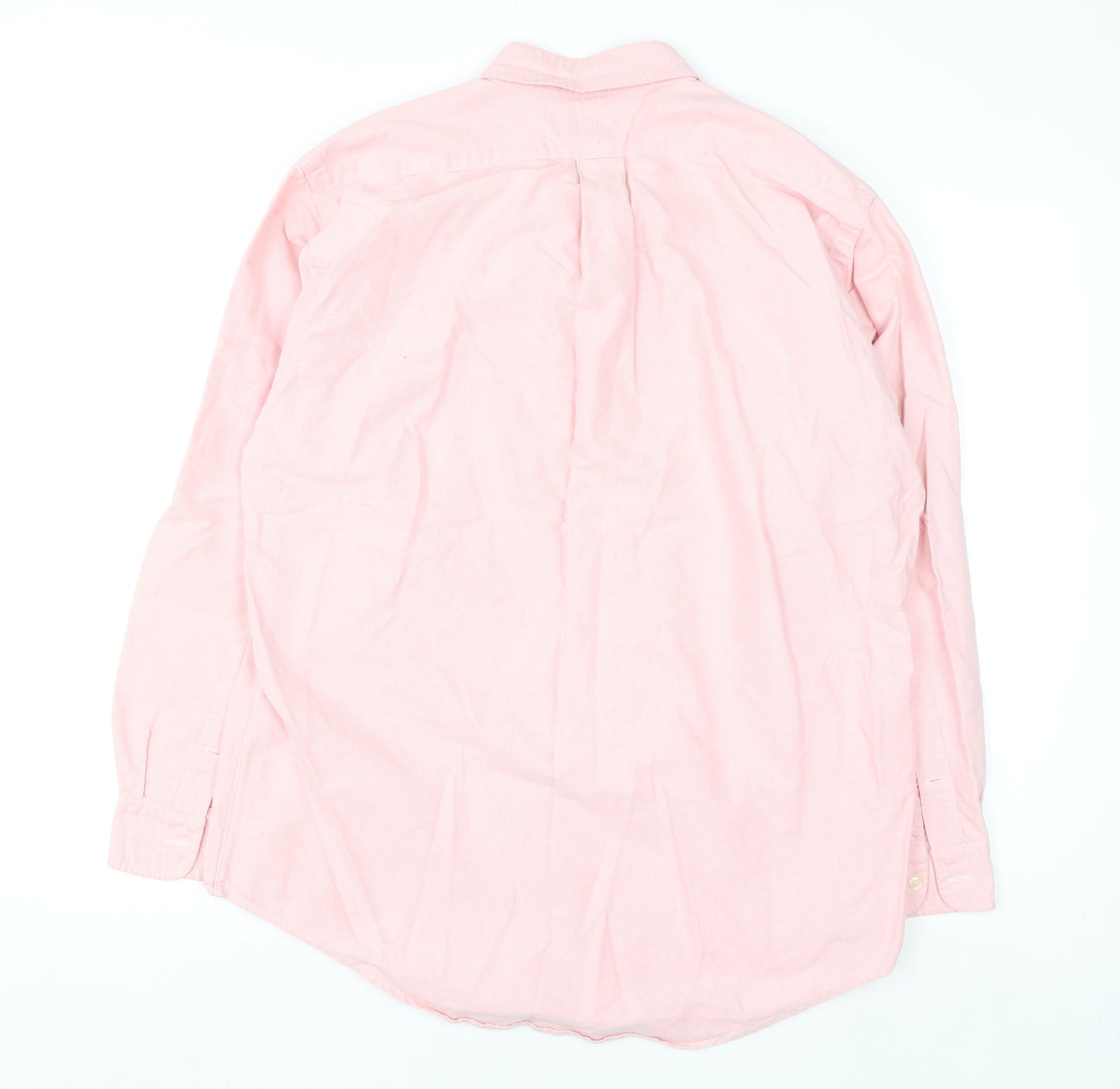 Ralph Lauren Men's Pink Long Sleeve Cotton Polo Shirt Size 16