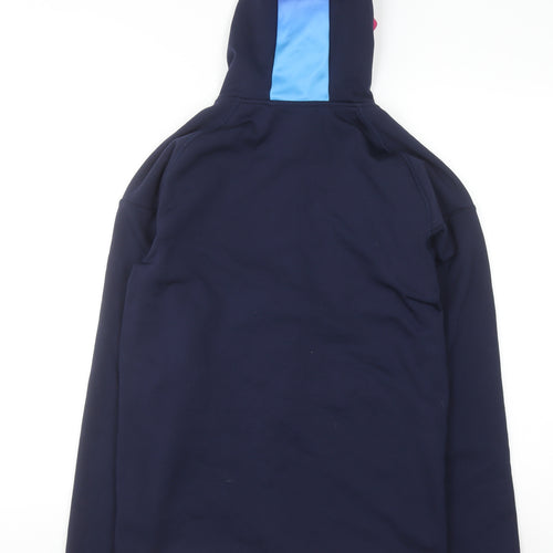 Flyhawk Womens Blue Track Jacket Size 12 Hooded Full Zip Netball Activewear