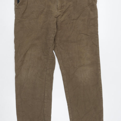 Marks and Spencer Men's Brown Regular Fit Chino Trousers 36W 31L