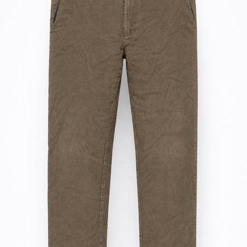 Marks and Spencer Men's Brown Regular Fit Chino Trousers 36W 31L