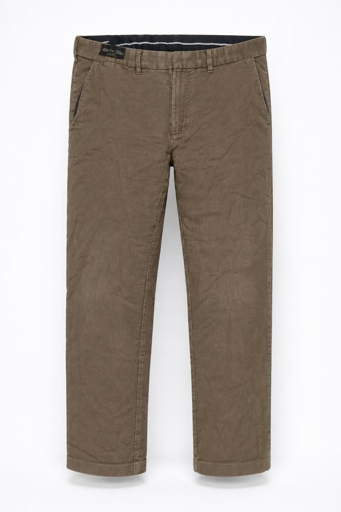 Marks and Spencer Men's Brown Regular Fit Chino Trousers 36W 31L