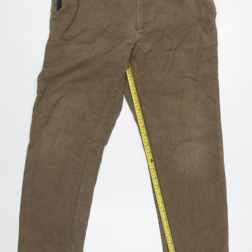 Marks and Spencer Men's Brown Regular Fit Chino Trousers 36W 31L