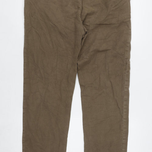 Marks and Spencer Men's Brown Regular Fit Chino Trousers 36W 31L