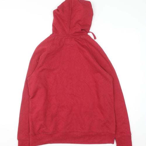 Champion Men's Red Pullover Hoodie L Logo Embroidered Sportswear