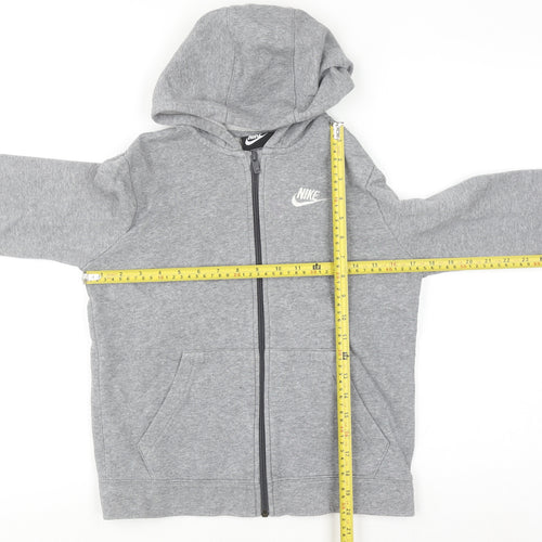 Nike Boys Grey Full Zip Hoodie Size M 137-147cm Standard Fit