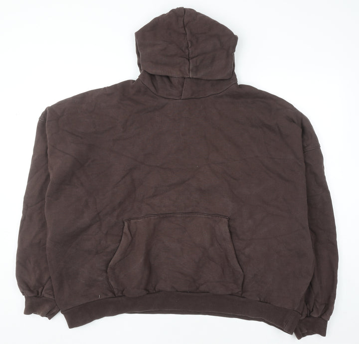 ASOS Design Women Brown 2XL Pullover Hoodie Cotton Blend