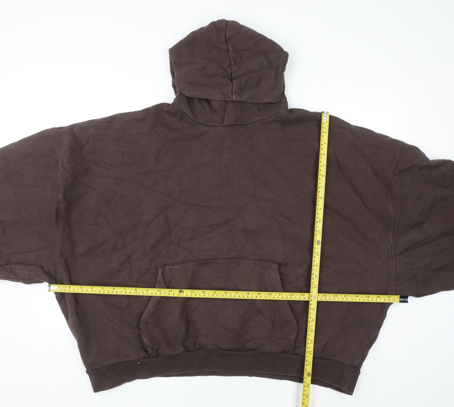ASOS Design Women Brown 2XL Pullover Hoodie Cotton Blend