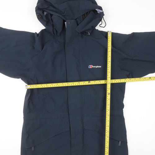 Berghaus Women's Navy Waterproof Gore-Tex Hooded Mid-Length Jacket Size 10