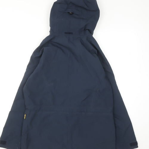 Berghaus Women's Navy Waterproof Gore-Tex Hooded Mid-Length Jacket Size 10
