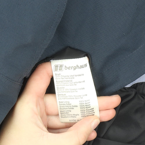 Berghaus Women's Navy Waterproof Gore-Tex Hooded Mid-Length Jacket Size 10