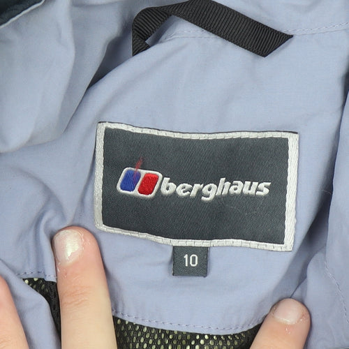 Berghaus Women's Navy Waterproof Gore-Tex Hooded Mid-Length Jacket Size 10