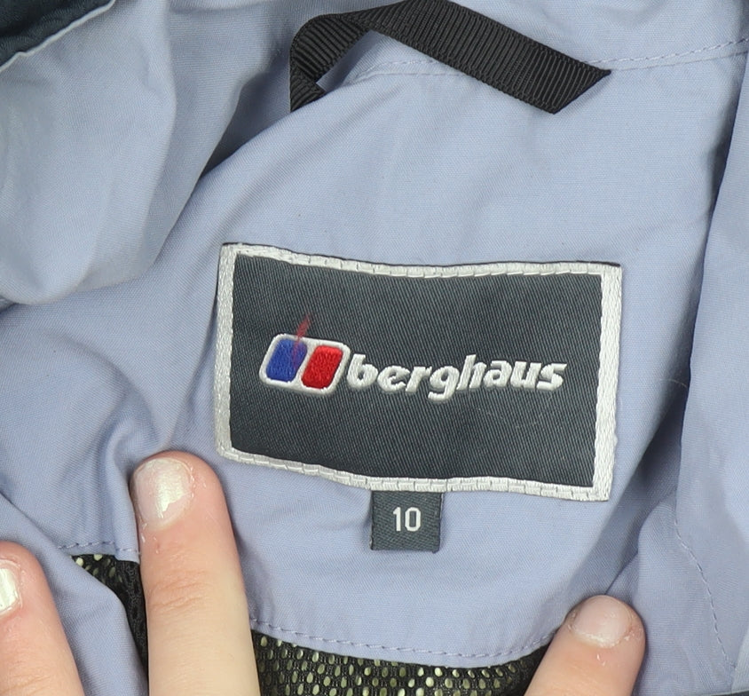 Berghaus Women's Navy Waterproof Gore-Tex Hooded Mid-Length Jacket Size 10