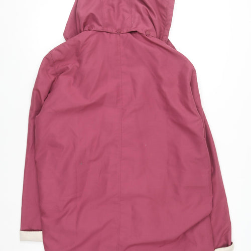 Gabriella Vicenza Womens Pink Size 14 Hooded Rain Coat Lightweight Polyester