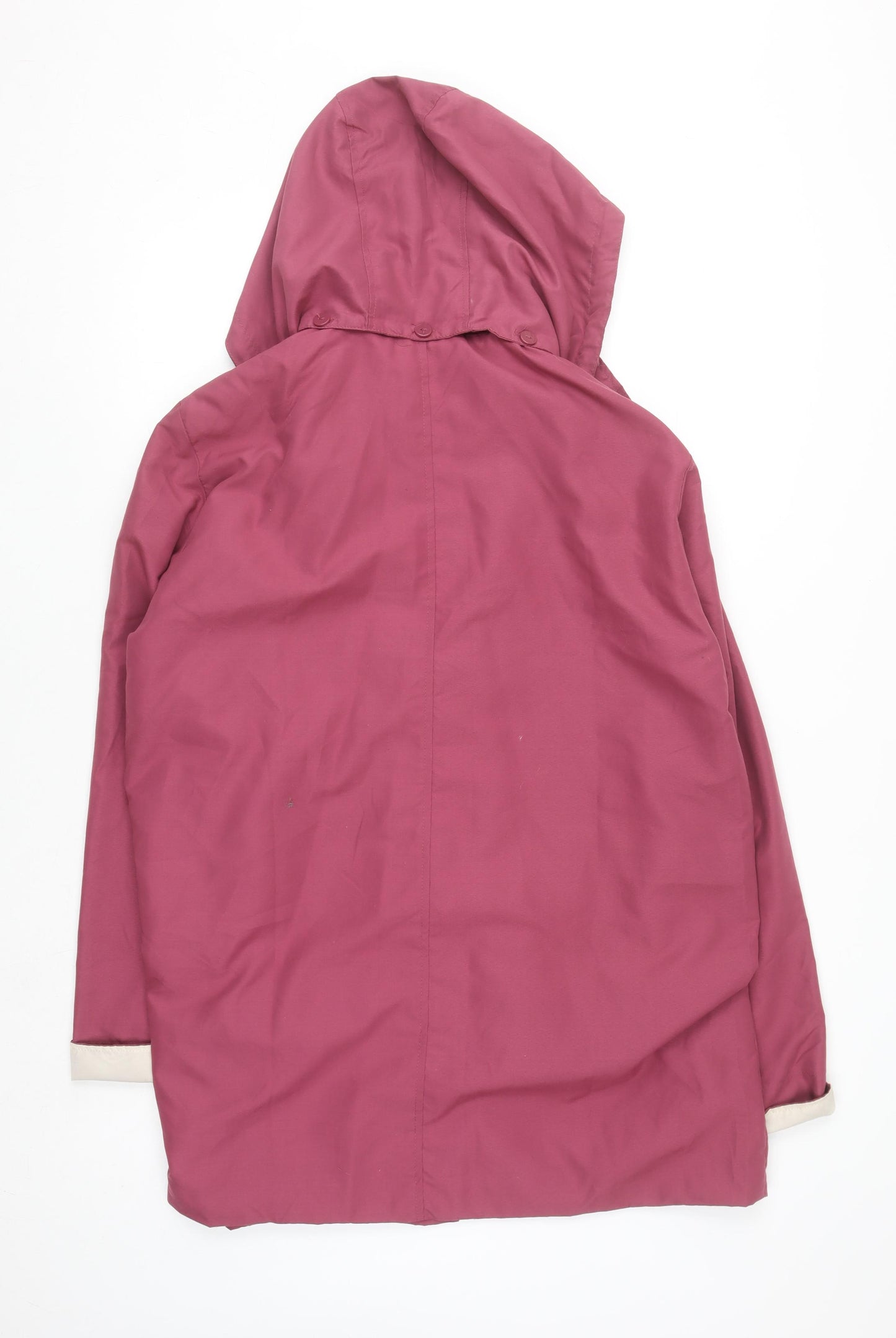 Gabriella Vicenza Womens Pink Size 14 Hooded Rain Coat Lightweight Polyester