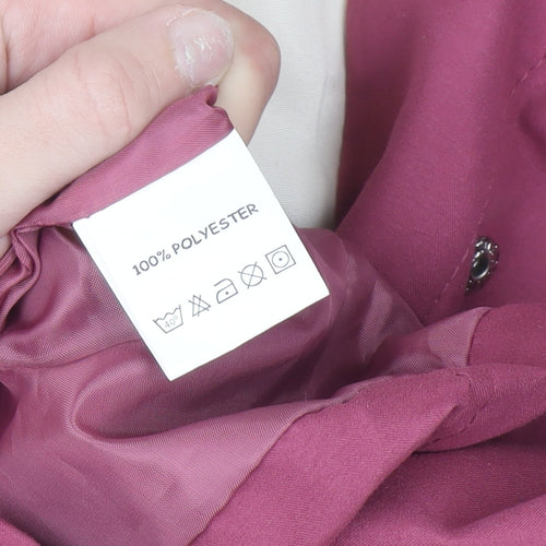 Gabriella Vicenza Womens Pink Size 14 Hooded Rain Coat Lightweight Polyester