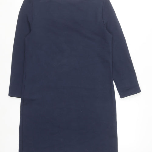 French Connection Women Blue Sheath Dress Size 8 Long Sleeve