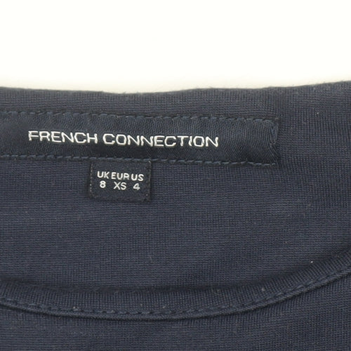 French Connection Women Blue Sheath Dress Size 8 Long Sleeve