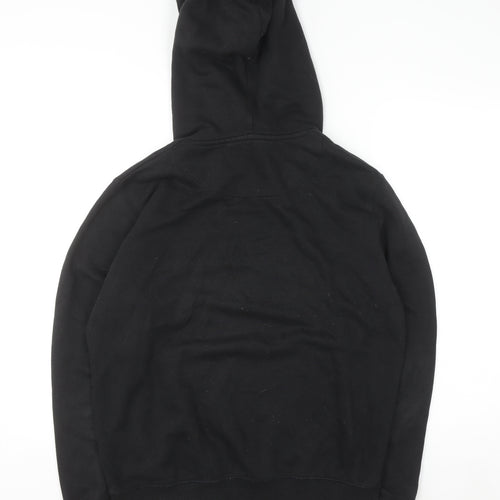 FCUK Womens Black Medium Pullover Hoodie Cotton Blend Logo Design
