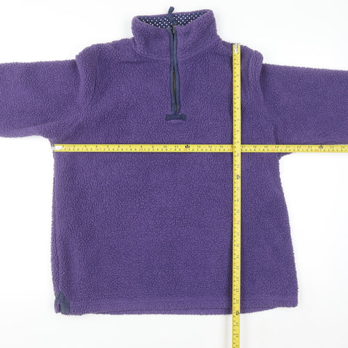 Alpine Trek Women's Purple 1/4 Zip Fleece Pullover Sweatshirt M