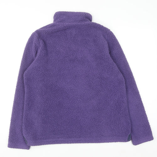 Alpine Trek Women's Purple 1/4 Zip Fleece Pullover Sweatshirt M