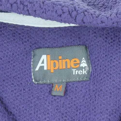 Alpine Trek Women's Purple 1/4 Zip Fleece Pullover Sweatshirt M