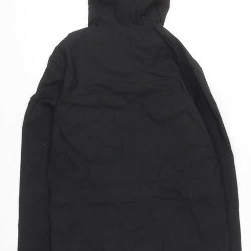 Jack & Jones Men's Black L Hooded Parka Jacket - Lined Waterproof Style