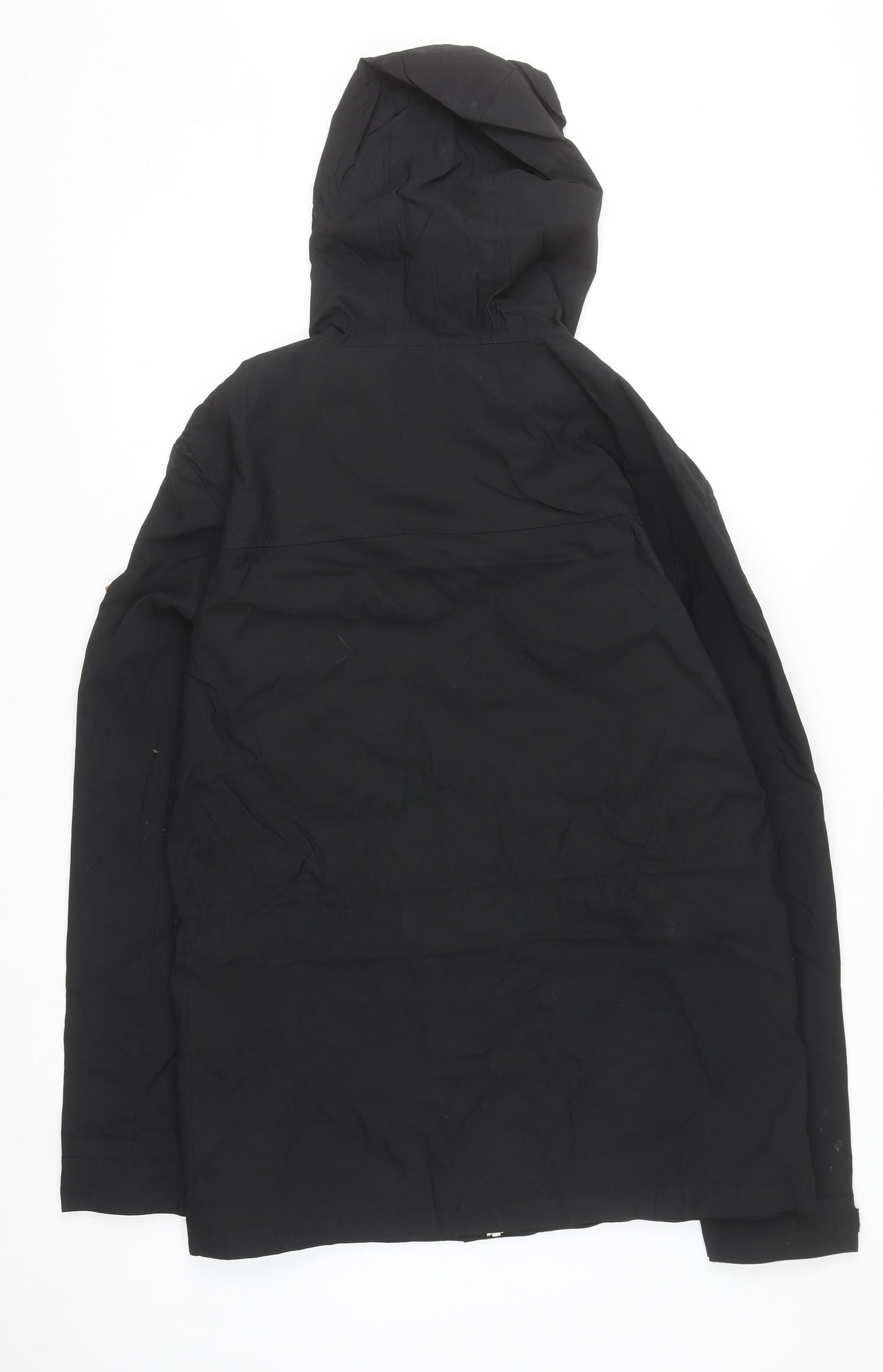 Jack & Jones Men's Black L Hooded Parka Jacket - Lined Waterproof Style