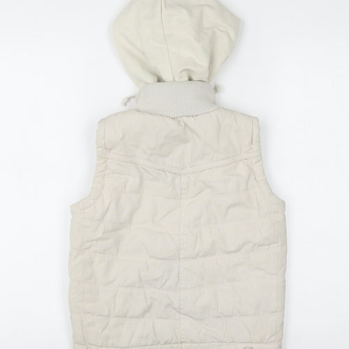 Soul Cal Women's Beige Hooded Padded Waistcoat XS