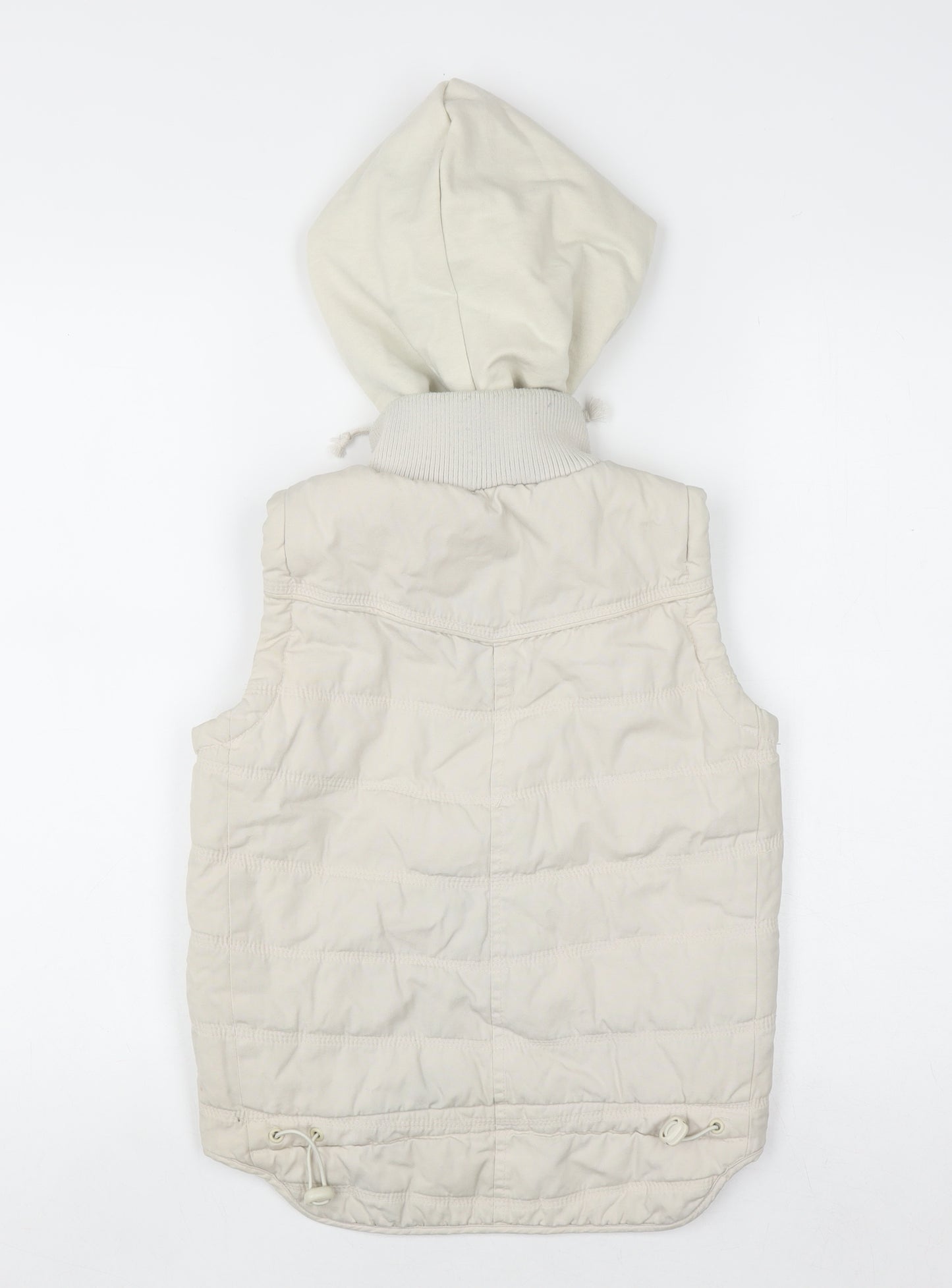 Soul Cal Women's Beige Hooded Padded Waistcoat XS