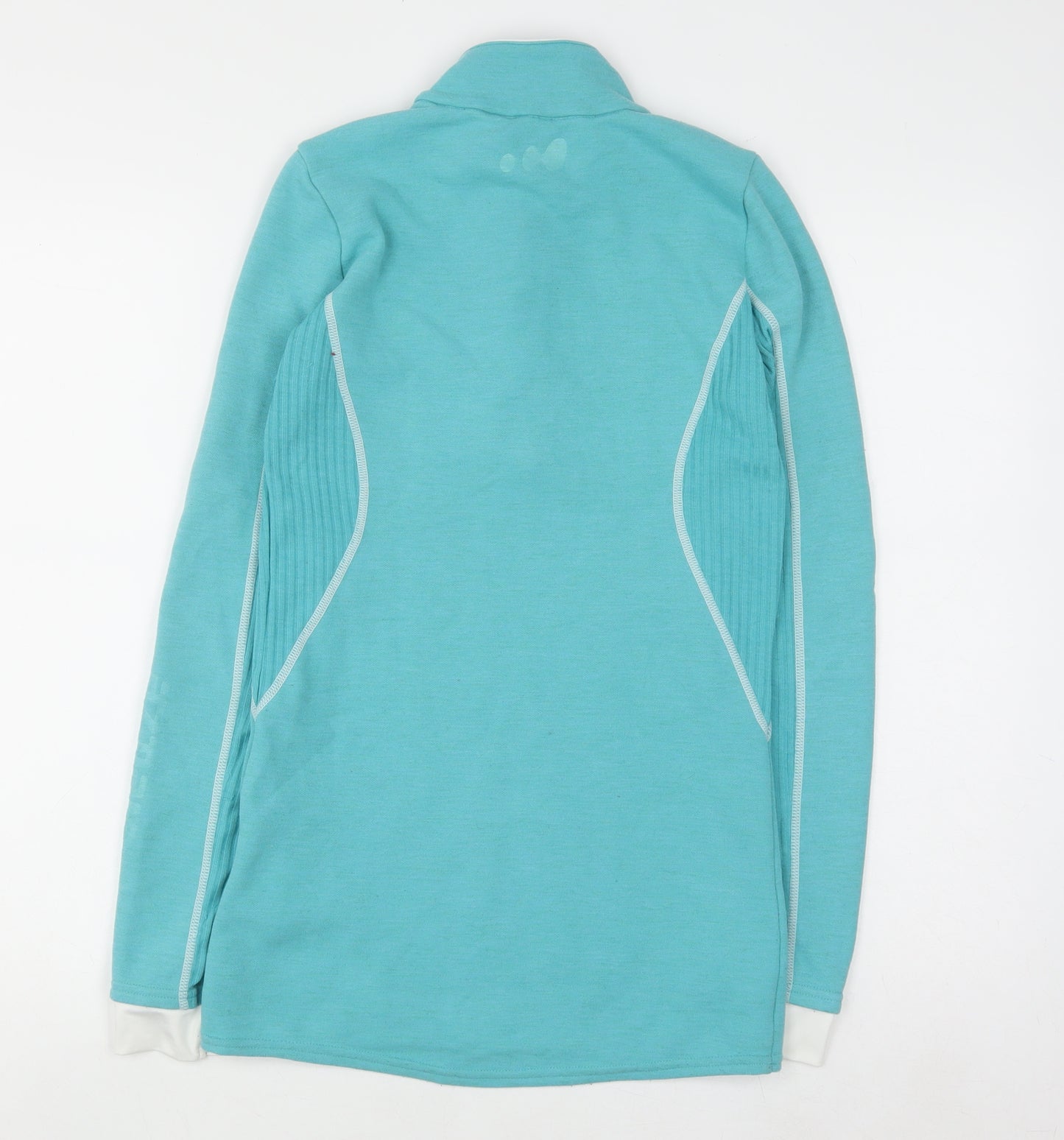 Wedze Women’s Blue 1/4 Zip Pullover Sweatshirt Size S Merino Wool Blend
