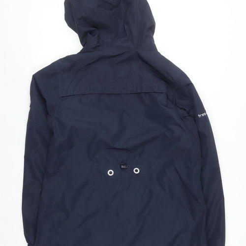 Trespass Womens Navy Waterproof Hooded Rain Coat UK 12 Medium