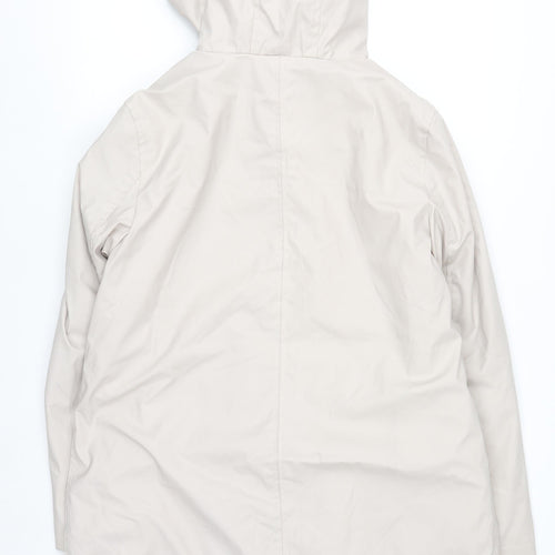 New Look Women’s Beige Hooded Parka Coat Size 12 Waterproof Lined