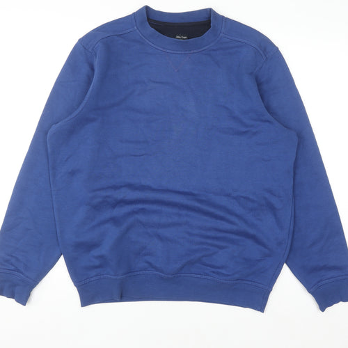 James Pringle Women's Blue Cotton Blend Pullover Sweatshirt Size S