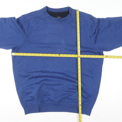James Pringle Women's Blue Cotton Blend Pullover Sweatshirt Size S