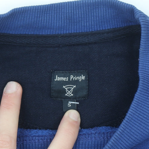 James Pringle Women's Blue Cotton Blend Pullover Sweatshirt Size S