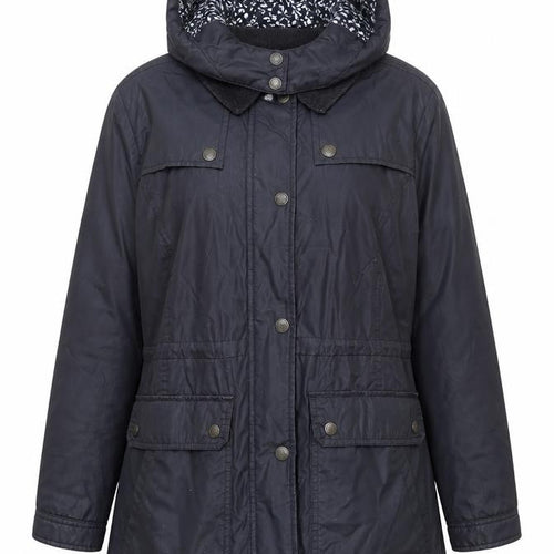 Maine New England Women's Blue Hooded Parka Jacket Size 12